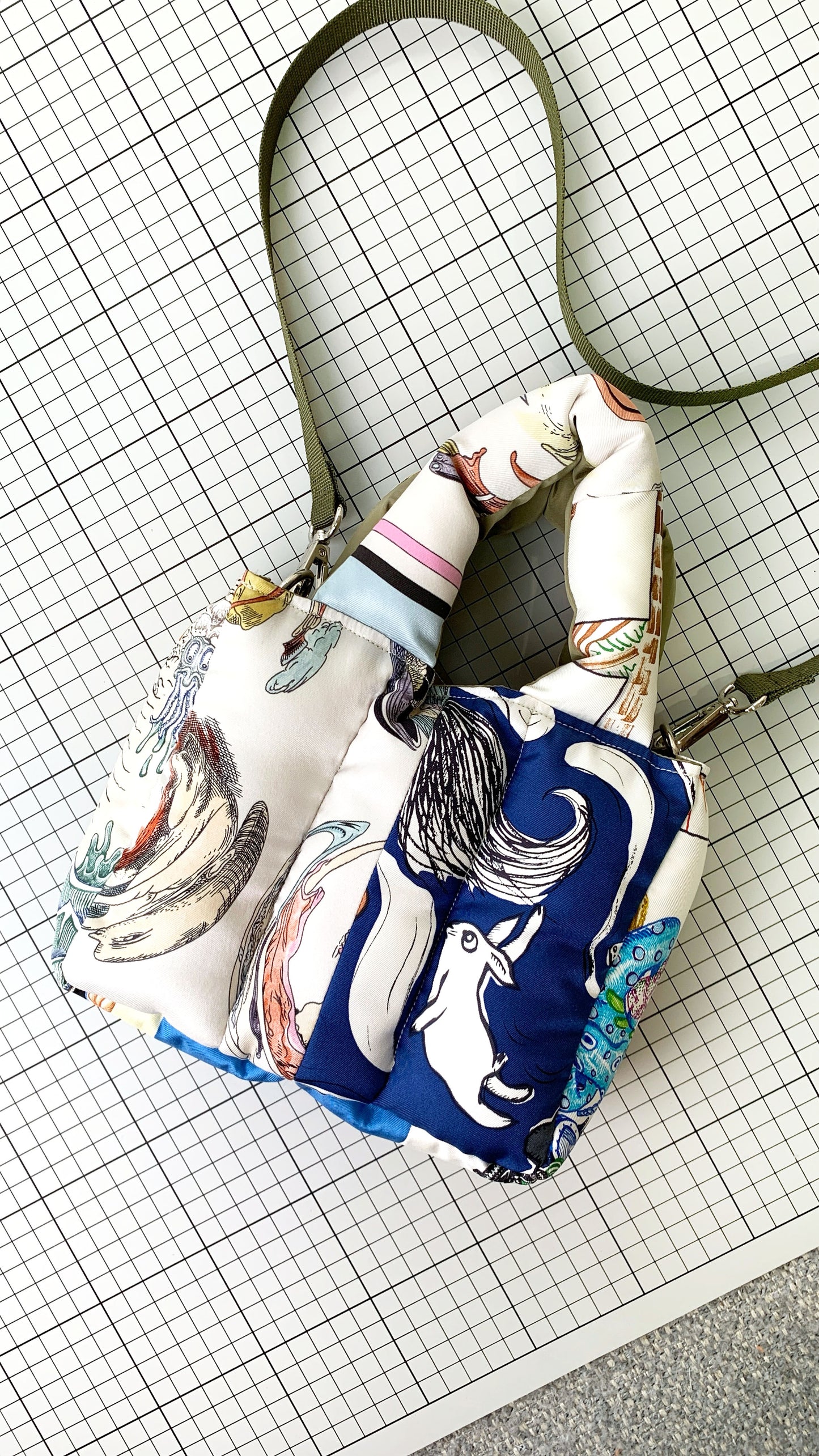 REWORKED Scarf Puffer Bag