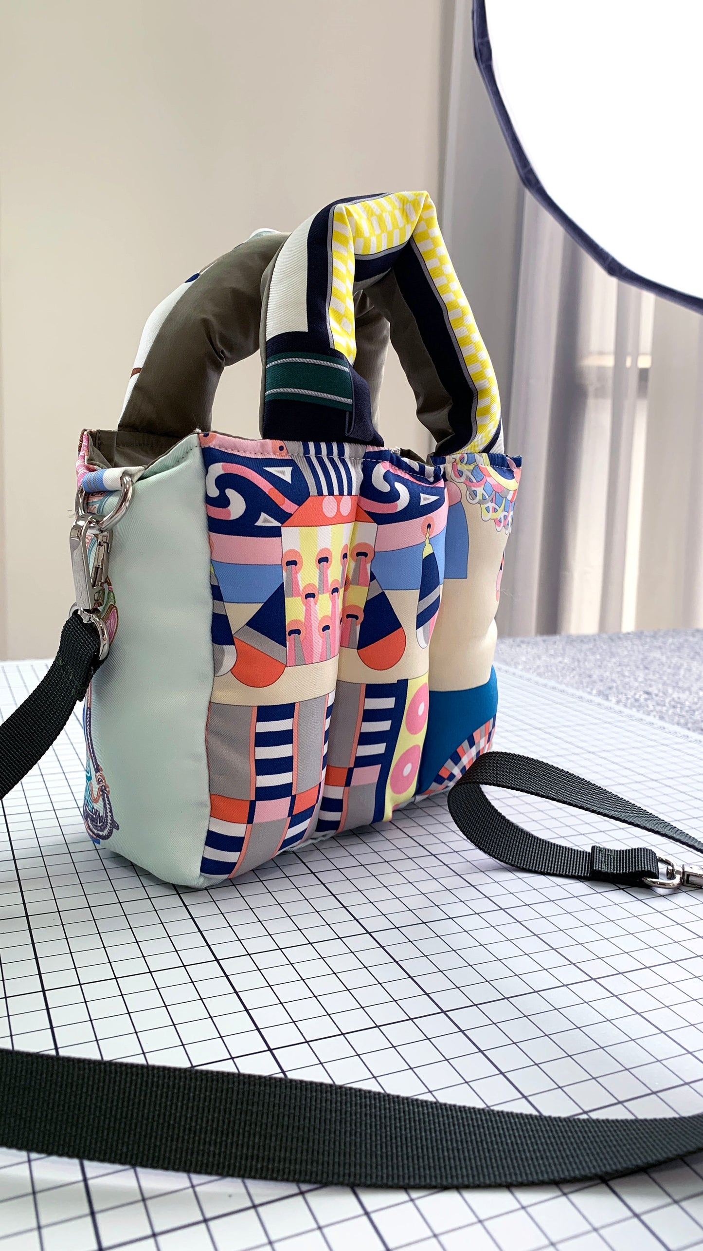 REWORKED Scarf Puffer Bag